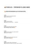 Maryville University NURS 615&colon; NURS 615 &ndash; THYROID FLASHCARDS 2026 correct questions and answers-