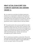 NR667 ACTUAL EXAM SCRIPT 2026 COMPLETE QUESTIONS AND ANSWERS GRADED A&plus;