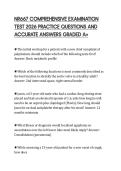 NR667 COMPREHENSIVE EXAMINATION TEST 2026 PRACTICE QUESTIONS AND ACCURATE ANSWERS GRADED A&plus;