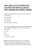 NR667 WEEK 8 EXIT EXAM CERTIFICATION EVALUATION TEST PAPER 2026 COMPLETE STUDY QUESTIONS WITH CORRECT ANSWERS