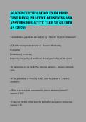 AGACNP Certification Exam Prep Test Bank &vert; Practice Questions and Answers for Acute Care NP Graded A&plus; &lpar;2026&rpar;