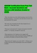 AGACNP Certification Exam Prep Test Bank &vert; Accurate Questions and Answers with Solutions Graded A&plus; &lpar;2026&rpar;