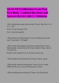 AGACNP Certification Exam Prep Test Bank &vert; Updated Questions and Answers Review with A&plus; Solutions