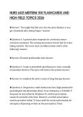 NURS 6521 MIDTERM 100 FLASHCARDS AND HIGH-YIELD TOPICS 2026
