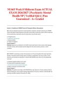 NU665 Week 8 Midterm Exam ACTUAL EXAM 2026&sol;2027 &vert; Psychiatric Mental Health NP &vert; Verified Q&A &vert; Pass Guaranteed - A&plus; Graded