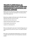 WILLOW IP ADMIN RX305 405 CERTIFICATION STUDY GUIDE 2026 COMPREHENSIVE QUESTIONS AND VERIFIED ANSWERS