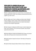 WILLOW IP ADMIN RX305 405 PRACTICE SOLUTION PACK 2026 COMPLETE TESTED QUESTIONS AND CORRECT ANSWERS GRADED A&plus;