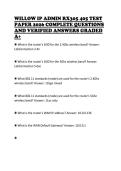 WILLOW IP ADMIN RX305 405 TEST PAPER 2026 COMPLETE QUESTIONS AND VERIFIED ANSWERS GRADED A&plus;