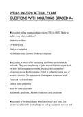 RELIAS RN 2026 ACTUAL EXAM QUESTIONS WITH SOLUTIONS GRADED A&plus;