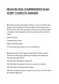 RELIAS RN 2026 COMPREHENSIVE EXAM SCRIPT COMPLETE ANSWERS