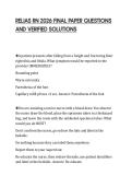 RELIAS RN 2026 FINAL PAPER QUESTIONS AND VERIFIED SOLUTIONS