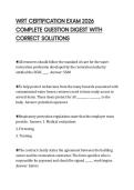 WRT CERTIFICATION EXAM 2026 COMPLETE QUESTION DIGEST WITH CORRECT SOLUTIONS
