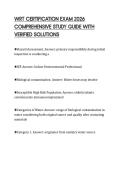 WRT CERTIFICATION EXAM 2026 COMPREHENSIVE STUDY GUIDE WITH VERIFIED SOLUTIONS