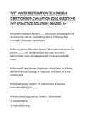WRT WATER RESTORATION TECHNICIAN ASSESSMENT TEST 2026 TESTED QUESTIONS WITH FULL SOLUTION GRADED A&plus;