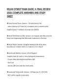 RELIAS DYSRHYTHMIA BASIC A FINAL REVIEW 2026 COMPLETE ANSWERS AND STUDY SHEET