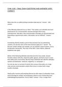 CMN 1160 - FINAL EXAM QUESTIONS AND ANSWERS 100&percnt; CORRECT&period;