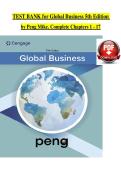 TEST BANK for Global Business 5th Edition   by Peng Mike&period; Complete Chapters 1 - 17 