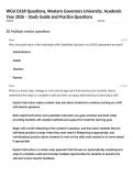 WGU D169 Questions&comma; Western Governors University&comma; Academic Year 2026 &ndash; Study Guide and Practice Questions