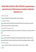 NURS 6001 EXAM 1 &vert; Actual 2026 &sol; 2027 Questions with Verified Answers Grade A&plus; Guarantee