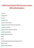 OMSA Exam &vert; Actual 2026 &sol; 2027 Questions with Verified Answers Grade A&plus; Guarantee