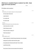 MGG Exam 11&comma; Academic Program&comma; Academic Year 2026 &ndash; Study Guide and Practice Questions