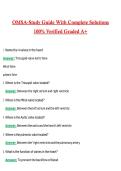 OMSA-Study Guide &vert; Actual 2026 &sol; 2027 Questions with Verified Answers Grade A&plus; Guarantee