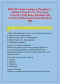 BIOL251 Human Anatomy & Physiology I &ndash; Module 4 Exam Practice &lpar;West Coast University&rpar; &vert; 2026 Actual Questions with Answers & Rationales