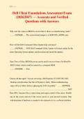 Dell Client Foundations Assessment Exam  &lpar;2026&sol;2027&rpar; &mdash; Accurate and Verified  Questions with Answers 