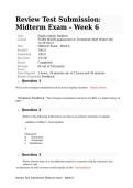 Review Test Submission Midterm Exam - Week 6&period;