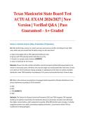 Texas Manicurist State Board Test ACTUAL EXAM 2026&sol;2027 &vert; New Version &vert; Verified Q&A &vert; Pass Guaranteed - A&plus; Graded