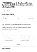 MARK 3000 Chapter 2 - Grantham UGA Exam &vert; Questions with 100&percnt; Correct Answers &vert; Verified &vert; Latest Update 2026