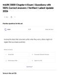 MARK 3000 Chapter 6 Exam &vert; Questions with 100&percnt; Correct Answers &vert; Verified &vert; Latest Update 2026