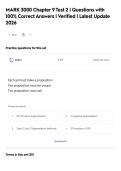 MARK 3000 Chapter 9 Test 2 &vert; Questions with 100&percnt; Correct Answers &vert; Verified &vert; Latest Update 2026