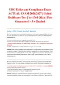 UHC Ethics and Compliance Exam ACTUAL EXAM 2026&sol;2027 &vert; United Healthcare Test &vert; Verified Q&A &vert; Pass Guaranteed - A&plus; Graded