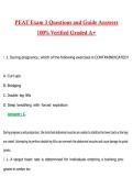 PEAT Exam 3 &vert; Actual 2026 &sol; 2027 Questions with Verified Answers Grade A&plus; Guarantee