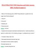 PEAT Exam &vert; Actual 2026 &sol; 2027 Practice Questions with Verified Answers Grade A&plus; Guarantee