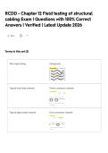 RCDD - Chapter 12 Field testing of structural cabling Exam &vert; Questions with 100&percnt; Correct Answers &vert; Verified &vert; Latest Update 2026