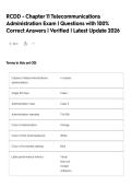 RCDD - Chapter 11 Telecommunications Administration Exam &vert; Questions with 100&percnt; Correct Answers &vert; Verified &vert; Latest Update 2026