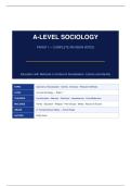 Level Sociology Paper 1 Complete A&ast; Revision Notes &mdash; Agencies of Socialisation&comma; Identity&comma; Deviance & Research Methods
