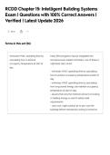 RCDD Chapter 15&colon; Intelligent Building Systems Exam &vert; Questions with 100&percnt; Correct Answers &vert; Verified &vert; Latest Update 2026