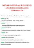 Portage Learning A&P II&colon; Final Exam &vert; Actual 2026 &sol; 2027 Questions with Verified Answers Grade A&plus; Guarantee