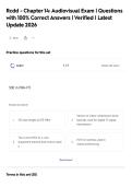 Rcdd - Chapter 14&colon; Audiovisual Exam &vert; Questions with 100&percnt; Correct Answers &vert; Verified &vert; Latest Update 2026