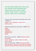 CEE CEE- IAHSS ADVANCED Exams &vert;&vert; Most Recent Exams 2026-2027