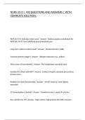NURS 3511 &vert; 442 QUESTIONS AND ANSWERS &vert; WITH COMPLETE SOLUTION&period;