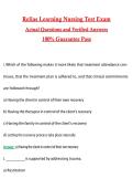 RELIAS LEARNING NURSING TEST 2026 PRACTICE QUESTIONS AND 100&percnt; VERIFIED ANSWERS LATEST VERSION &lpar;PASS GUARANTEE&rpar;