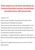 Relias&colon; Nursing Care of the Patient with Obstetric and Postpartum Hemorrhage Assessment Test &vert; Actual 2026 &sol; 2027 Questions with Verified Answers Grade A&plus; Guarantee