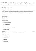 Mosby's CT Exam Review Practice Test 1&comma; Radiologic Technology Program&comma; Academic Year 2026 &ndash; Study Guide and Practice Questions