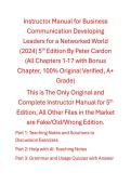 Instructor Manual with Test Bank For Business Communication Developing Leaders for a Networked World 5th Edition By Peter Cardon