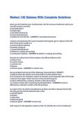 Medsci 142 Quizzes With Complete Solutions