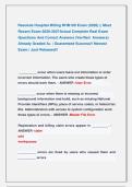 Resolute Hospital Billing RHB100 Exam &lpar;2026&rpar; &vert;&vert; Most  Recent Exam 2026-2027Actual Complete Real Exam  Questions And Correct Answers &lpar;Verified  Answers&rpar;  Already Graded A&plus; &vert; Guaranteed Success&excl;&excl; Newest                               Exam &vert; Just Released&excl;&excl;